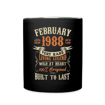 Février 1988 Cadeau d’anniversaire - Mug uni - noir - Devant