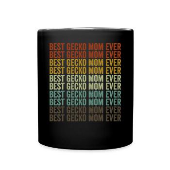 Beste Gecko-Mutter aller Zeiten Gecko-Mutter Leopa - Tasse einfarbig - Schwarz - Vorne