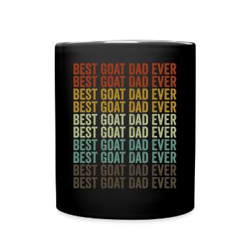 Bester Ziegenvater aller Zeiten Ziegenvater Ziegen - Tasse einfarbig - Schwarz - Vorne