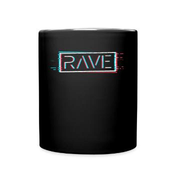 Techno Rave Festival Electro Music Raver - Full Colour Mug - black - Front