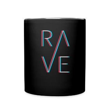 Techno Rave Festival Electro Music Raver - Full Colour Mug - black - Front