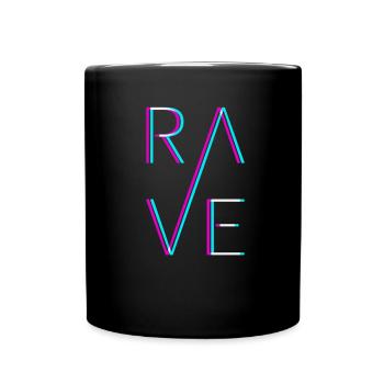 Techno Rave Festival Electro Music Raver - Full Colour Mug - black - Front