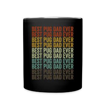 Bester Mops-Vater aller Zeiten Mops-Vater Mops-Hun - Tasse einfarbig - Schwarz - Vorne