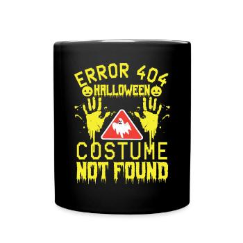 Fehler 404 Kostüm Nicht Gefunden Halloween Coding - Tasse einfarbig - Schwarz - Vorne