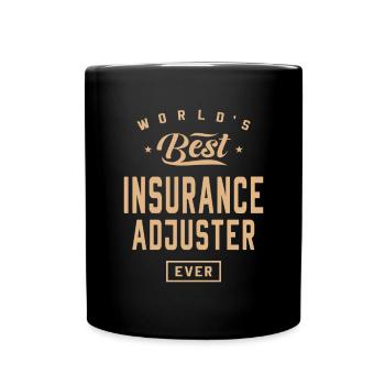Insurance Adjuster Funny Job Title Profession - Full Colour Mug - black - Front