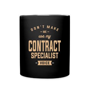 Contract Specialist Funny Job Title Profession - Full Colour Mug - black - Front