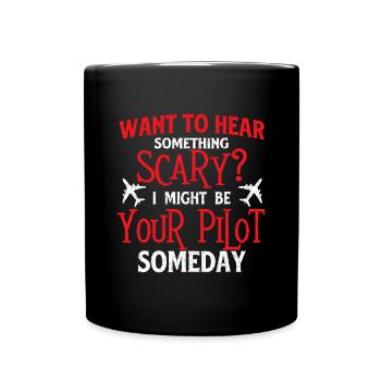 Ich könnte eines Tages Ihr Pilot sein - Airline Pilot Airc - Tasse einfarbig - Schwarz - Vorne