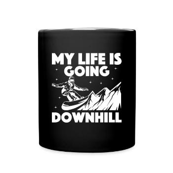 Cool Snowboarding Art Pour Hommes Femmes Snowboard Neige - Mug uni - noir - Devant
