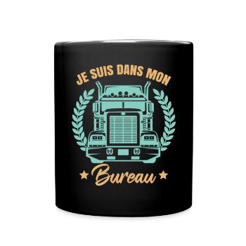 Routier Humour Homme Camionneur Conducteur - Mug uni - noir - Devant