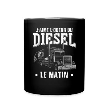 Camion Poids Lourd Humour - Mug uni - noir - Devant