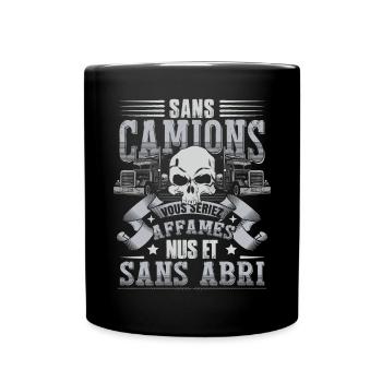Camionneur Conducteur Humour Camion - Mug uni - noir - Devant