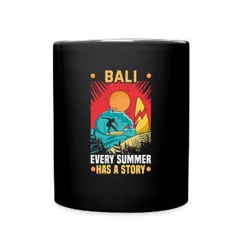Bali Indonesien Strandurlaub am Meer - Tasse einfarbig - Schwarz - Vorne