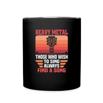 Heavy metal musicians in a band hard rock music - Full Colour Mug - black - Front
