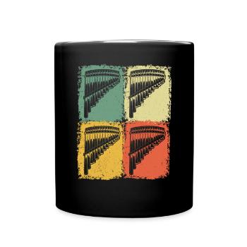 Panflute Panflute player Panflutist - Full Colour Mug - black - Front