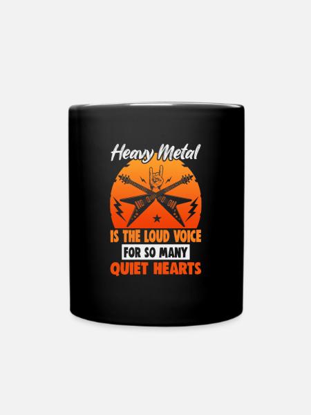 Musiciens de heavy metal dans un groupe de musique hard rock - Mug uni - noir