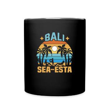 Bali Indonesien Strandurlaub am Meer - Tasse einfarbig - Schwarz - Vorne