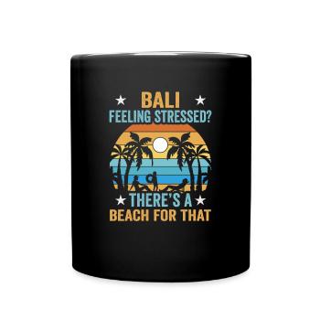 Bali Indonesien Strandurlaub am Meer - Tasse einfarbig - Schwarz - Vorne