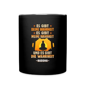 Buddhist Meditation Zen Buddha Buddhismus und Yoga - Tasse einfarbig - Schwarz - Vorne