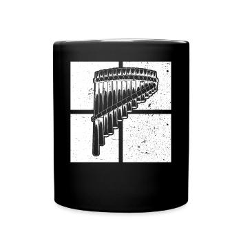 Panflute Panflute player Panflutist - Full Colour Mug - black - Front