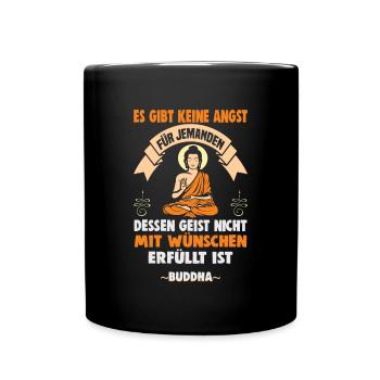 Buddhist Meditation Zen Buddha Buddhismus und Yoga - Tasse einfarbig - Schwarz - Vorne