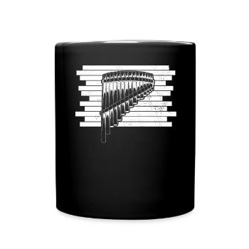 Panflute Panflute player Panflutist - Full Colour Mug - black - Front