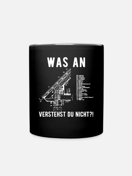 Dachdecker Dachdeckermeister Spengler - Tasse einfarbig - Schwarz