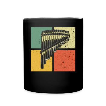 Panflute Panflute player Panflutist - Full Colour Mug - black - Front