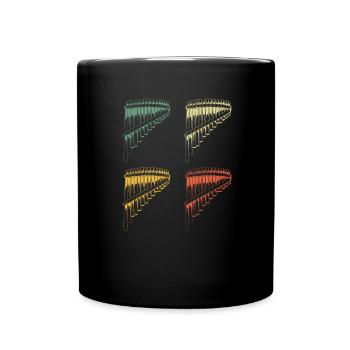 Panflute Panflute player Panflutist - Full Colour Mug - black - Front