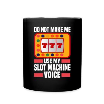 Casino Gambling Slot Machine Card Game - Full Colour Mug - black - Front