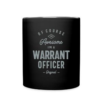 Warrant Officer Funny Job Occupation - Full Colour Mug - black - Front