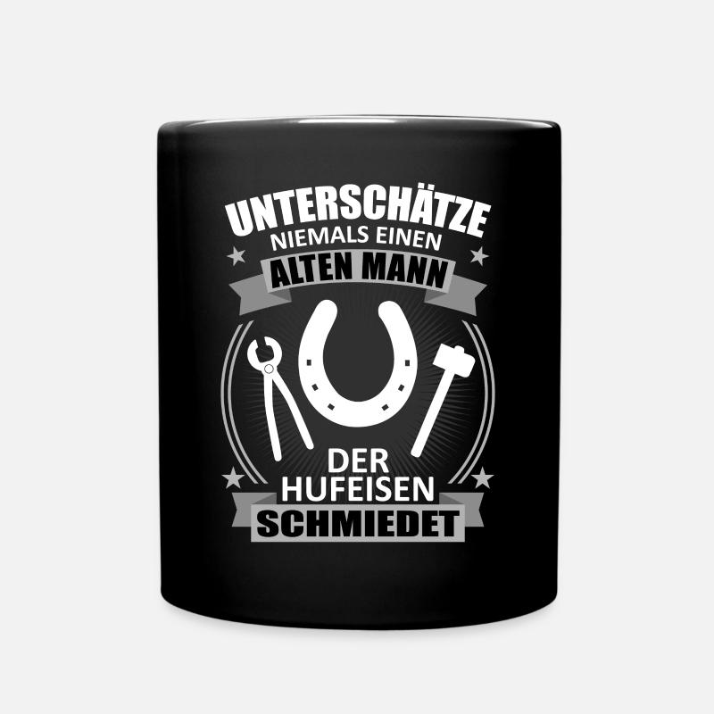 Hufschmied Alter Mann Lustiger Spruch Geschenk - Tasse einfarbig - Schwarz