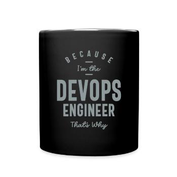 Devops Engineer Funny Job Occupation - Full Colour Mug - black - Front