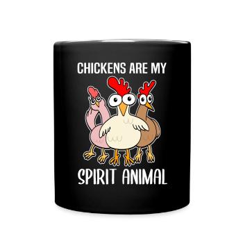Drôles de poulets Amateurs de poulet disant cadeau - Mug uni - noir - Devant