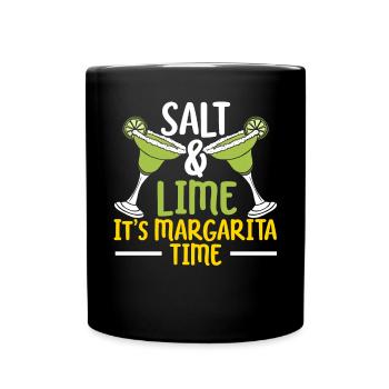 Sel et citron vert C’est Margarita Time Cocktail d’alcool - Mug uni - noir - Devant