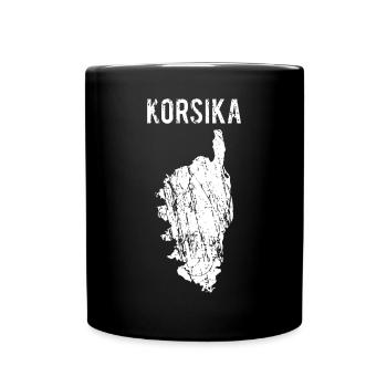 Carte de l’île de Corse France Cadeau de Noël - Mug uni - noir - Devant
