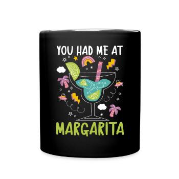 Tu m’as eu au cocktail de boissons alcoolisées Margarita - Mug uni - noir - Devant