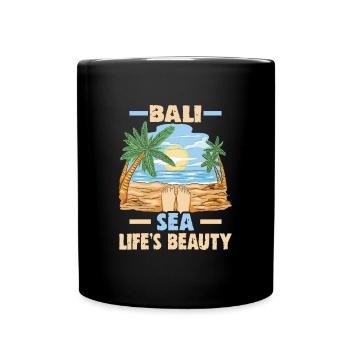 Bali Indonesien Strandurlaub am Meer - Tasse einfarbig - Schwarz - Vorne
