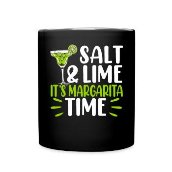 Sel et citron vert C’est Margarita Time Cocktail d’alcool - Mug uni - noir - Devant
