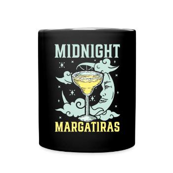 Midnight Margarita Lover Alcohol Drinker Cocktail - Full Colour Mug - black - Front