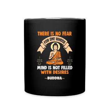 Buddhist Meditation Zen Buddha Buddhism and Yoga - Full Colour Mug - black - Front