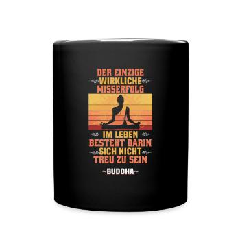 Buddhist Meditation Zen Buddha Buddhismus und Yoga - Tasse einfarbig - Schwarz - Vorne