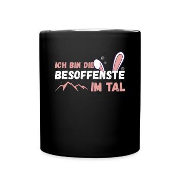 Après Ski Skilehrer Apres Hütte Gaudi Alm - Tasse einfarbig - Schwarz - Vorne
