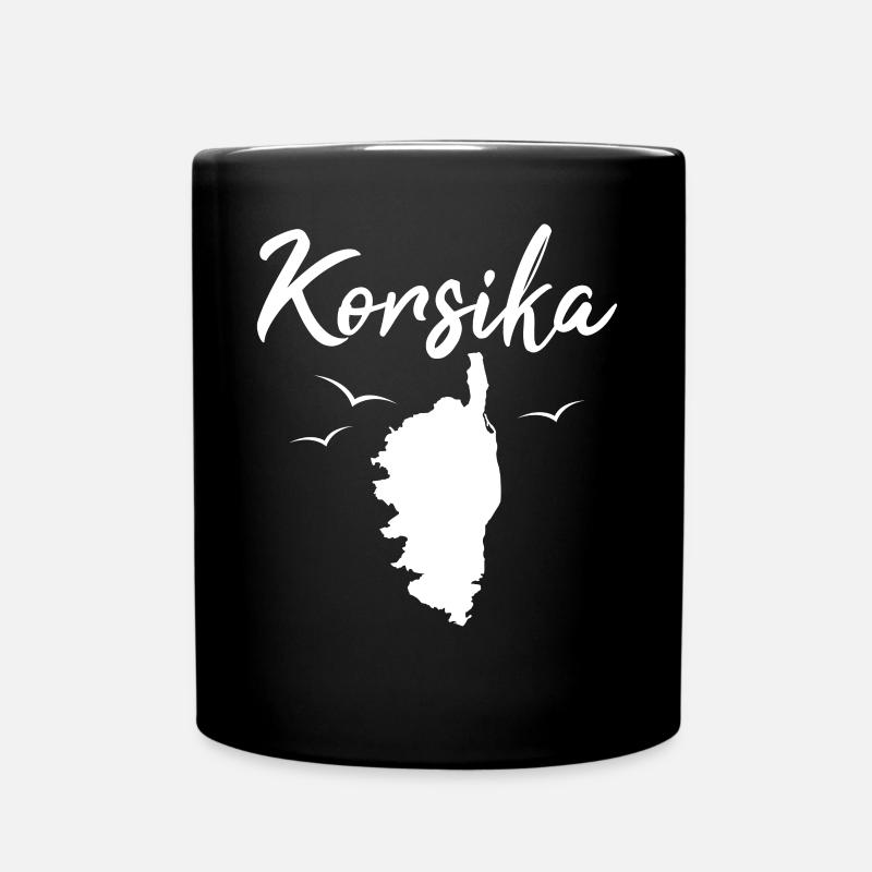 Korsika Insel Karte Frankreich Urlaub Geschenk - Tasse einfarbig - Schwarz