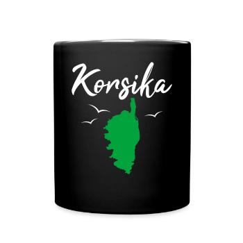 Carte de l’île de Corse France Cadeau de Noël - Mug uni - noir - Devant