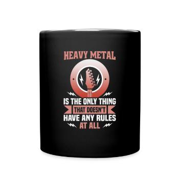Musiciens de heavy metal dans un groupe de musique hard rock - Mug uni - noir - Devant