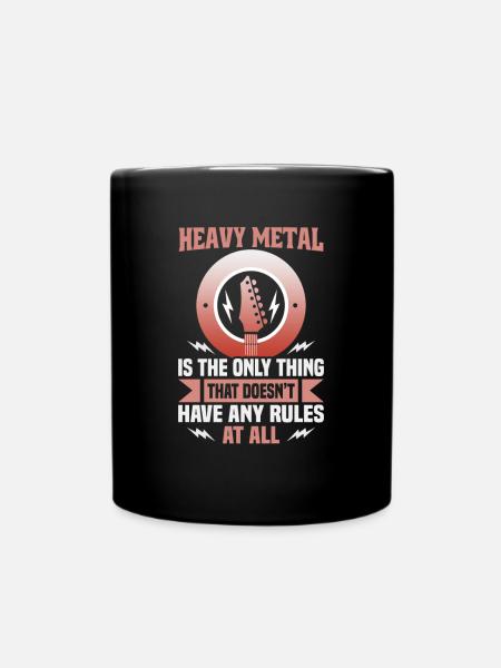 Heavy Metal Musiker in einer Band Hard Rock Musik - Tasse einfarbig - Schwarz
