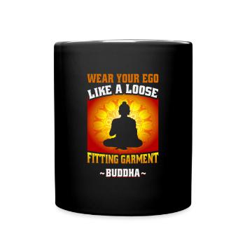 Buddhist Meditation Zen Buddha Buddhismus und Yoga - Tasse einfarbig - Schwarz - Vorne