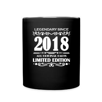 2018 - Year 2018 - Year of construction 2018 Spruch - Full Colour Mug - black - Front