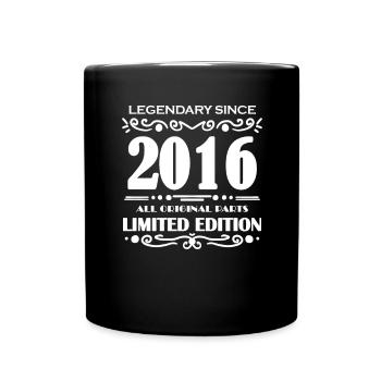 2016 - Year 2016 - Year of construction 2016 Saying - Full Colour Mug - black - Front