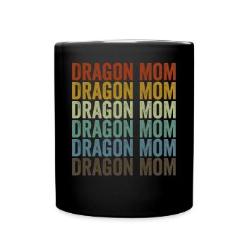 Dragon Mom Bearded Game Lizard Lover Dragon W - Full Colour Mug - black - Front